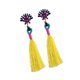 thumbnail image 3 of Pendientes de borla trenzado Salvador florales de cristal bohemio amarillo, 3 of 5