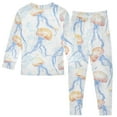 thumbnail image 2 of joogoo Watercolor Jellyfish Pattern 2 Piece Long Sleeve Tee and Pants Cotton Pajama Set 6Y, 2 of 7