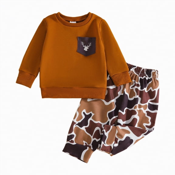 Futezty Toddler Boys Girls Clothes Fall Winter Outfit Sets, Baby Boy Girl 1T 2T 3T 4T 5T 2PCS