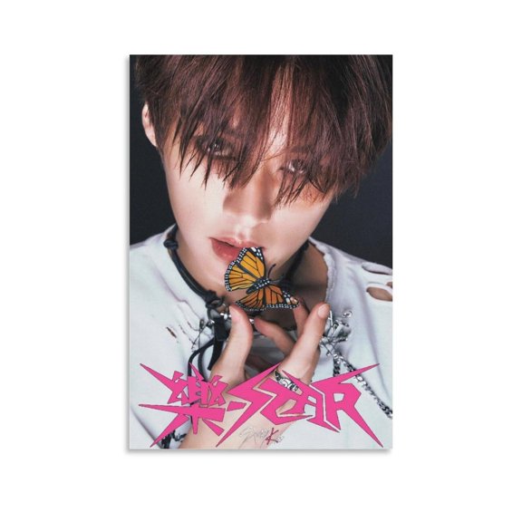 K-pop Artist Poster Stray Kids Lee Know Rock  Star Ver. 4th Teaser Prints Painting Nordic Decoration Living Room Home Decor