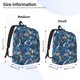 thumbnail image 2 of Disketp Hawaiian Style Mochila de Lona Estampada, Mochila Escolar de Viaje Ligera para Estudiantes y Portátil-Medium, 2 of 5