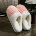 thumbnail image 5 of Cloud Like Slippers with Soft Plush Sole and Cozy House Shoes, Lightweight Indoor Footwear and Comfortable Slippers for Women Men in Fall 6 Pink, 5 of 7
