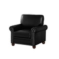 thumbnail image 2 of Nmkwnr Faux Leather Sofa for Living Room, Office, Single Seat Chair with Wood Leg, Black, 2 of 7