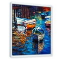 thumbnail image 3 of Designart 'Boats During Warm Sunset Resting On The Water X' Nautical & Coastal Framed Canvas Wall Art Print, 3 of 5