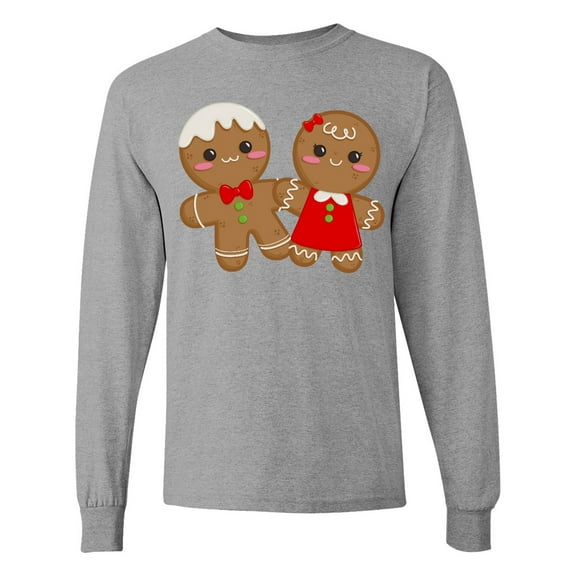 Inktastic Gingerbread Couple Long Sleeve T-Shirt
