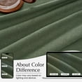 thumbnail image 5 of NICETOWN Olive Green Kitchen Curtains 36 Inches Long, Rustic Pinch Pleated Light Filtering Linen Cafe Curtains for Bedroom Farmhouse Decor, 26"x36", 2 Panels, 5 of 7