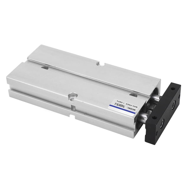 Cylindre d'Air à Double Tige, Cylindre à Double Effet de 75 Mm de Course Sans Fuite en Alliage d'Aluminium à Haute Résistance Antirouille Alésage Compact de 20 Mm pour un Usage Industriel
