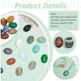 thumbnail image 4 of PH 25pcs 25x18mm Gemstones Cabochons Flatback Oval Stone Gem Semi-Precious Gemstones Beads Quartz Stones for Bracelet Necklace Earring Pendant Jewelry DIY Craft Making colorful, 4 of 6