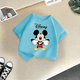 thumbnail image 3 of Camiseta de algodón con cuello redondo informal para bebés y niños pequeños con estampado de Mickey de verano de Disney Camiseta de algodón para niños y niñas, 3 of 5