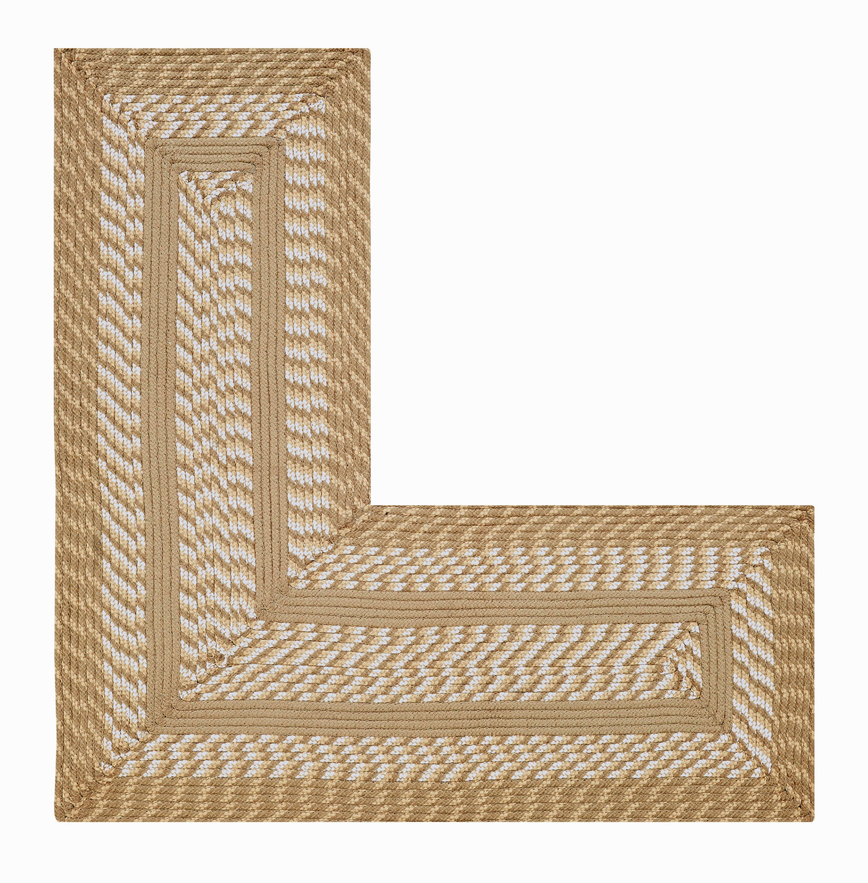Better Trends Newport Braided Rug 20" X 48" X 48" Tan Striped