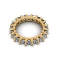 thumbnail image 3 of Natural 3.35Ct Princess Cut Diamond U-Bar Setting Women's Anniversary Wedding Eternity Band Ring Solid 10k Yellow Gold G-H I1, 3 of 3