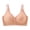 Pink, variant on Women's Front Button Wireless Sports Bra, Medium Support Jacquard Leaf Bra, Breathable Moisture Wicking Workout Bra for Yoga Daily Wear