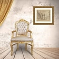 thumbnail image 3 of Giuseppino Galliari 22x20 Gold Ornate Framed and Double Matted Museum Art Print Titled - Stage Design - a Piazza with a Domed Church and an Obelisk (1783), 3 of 4