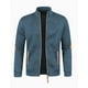 thumbnail image 1 of pstuiky hombres de manga larga, Chaqueta tipo cárdigan con cremallera y cuello alto de manga larga de color liso para hombre Tops casuales para hombres xxl, 1 of 4