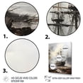 thumbnail image 3 of Designart "Ghost Ship of Pirates III" People Framed Wall Art - Modern Brown Pirate Entryway Framed Wall Art, 3 of 6