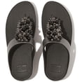 thumbnail image 4 of Sandalias FitFlop Fino con forma de bola con forma de cuña para mujer, peltre, color negro, 4 of 6