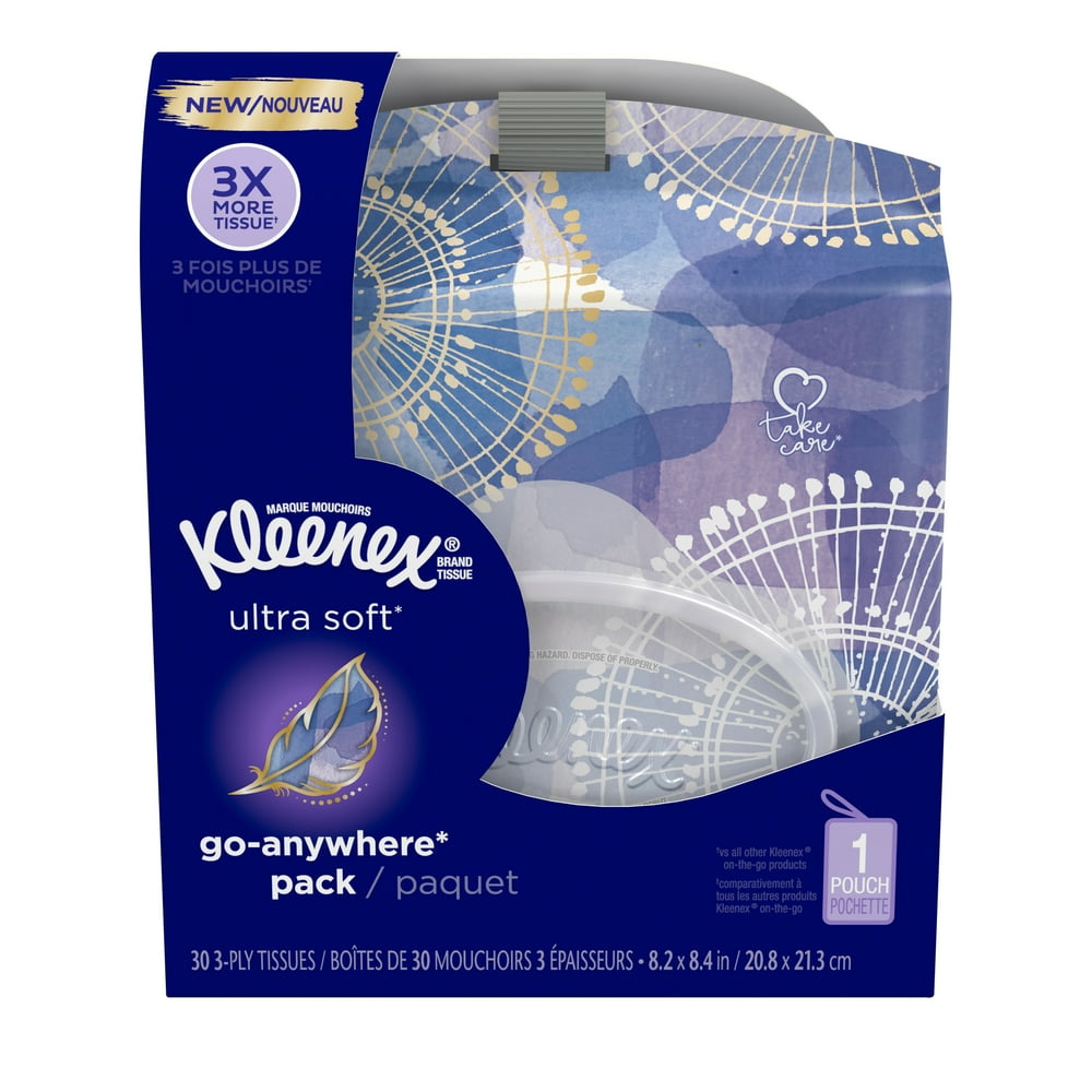 Kleenex Ultra Soft GoAnywhere Facial Tissues, 1 Soft, FlipTop Pack