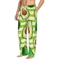thumbnail image 2 of Bingfone Avocado Green Striped Mens All Over Print Sleep Pajama Pants-Xx-Large, 2 of 9