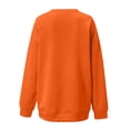 thumbnail image 5 of PEASKJP Chandails en Molleton Décontractés Oversize à Manches Longues Col Rond pour Femmes (TTG, Orange), 5 of 5