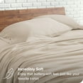 thumbnail image 3 of Organic Jersey Sheet Set - 100% Organic Cotton - Deep Pocket - 5 Piece - Split King, Sand, 3 of 8