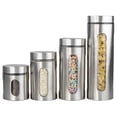thumbnail image 2 of Home Basics Stainless Steel Canister Set (Set of 4), 2 of 2