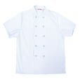 thumbnail image 2 of Men's Chef Coat Short Sleeve Chef Shirt Cook Coat Barista Baker Uniform Restaurant Clothes Barista Shirt, 2 of 3