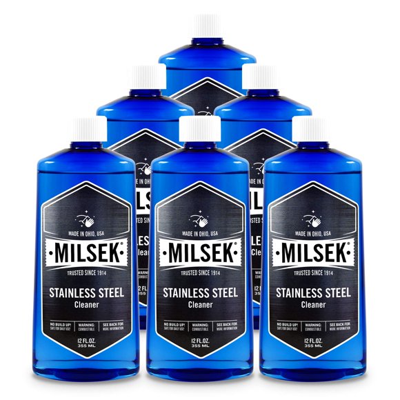 Milsek Stainless Steel Cleaner Multipurpose Cleaning Supplies For Kitchen Appliances 12 Fl Oz Pack of 6