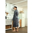 thumbnail image 5 of U2SKIIN Mens Fleece Robe, Soft Warm Long Plush Shawl Collar Fleece Bathrobe(Gray, S-M), 5 of 5