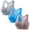 Blue+Brown+Gray, variant on 3PCS Women's Zip Front Sports Bra Wireless Post-Surgery Bra Active Yoga Sports Bras