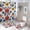 Swiss Embroidery 1, variant on Bathroom Rugs Sets 4 Piece with Shower Curtain, Thai Silk Pattern Printed on Bathroom Shower Curtain Sets with Rugs, Suitable for Small Bathroom Gym Guest Bath, 72 x 72 inches