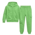 thumbnail image 5 of Angala Outfit For Toddler Boys Solid Color Long Sleeve Hooded Sweatshirt Jogger Pants Set Boys Fall Casual Clothes Size 3-4 Years, 5 of 7