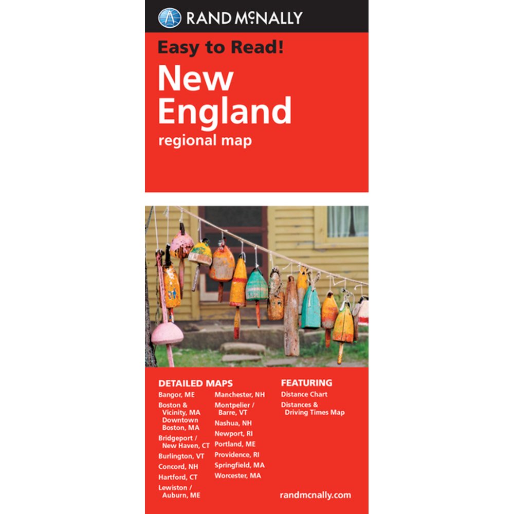 Rand mcnally new england regional map folded map 9780528881855