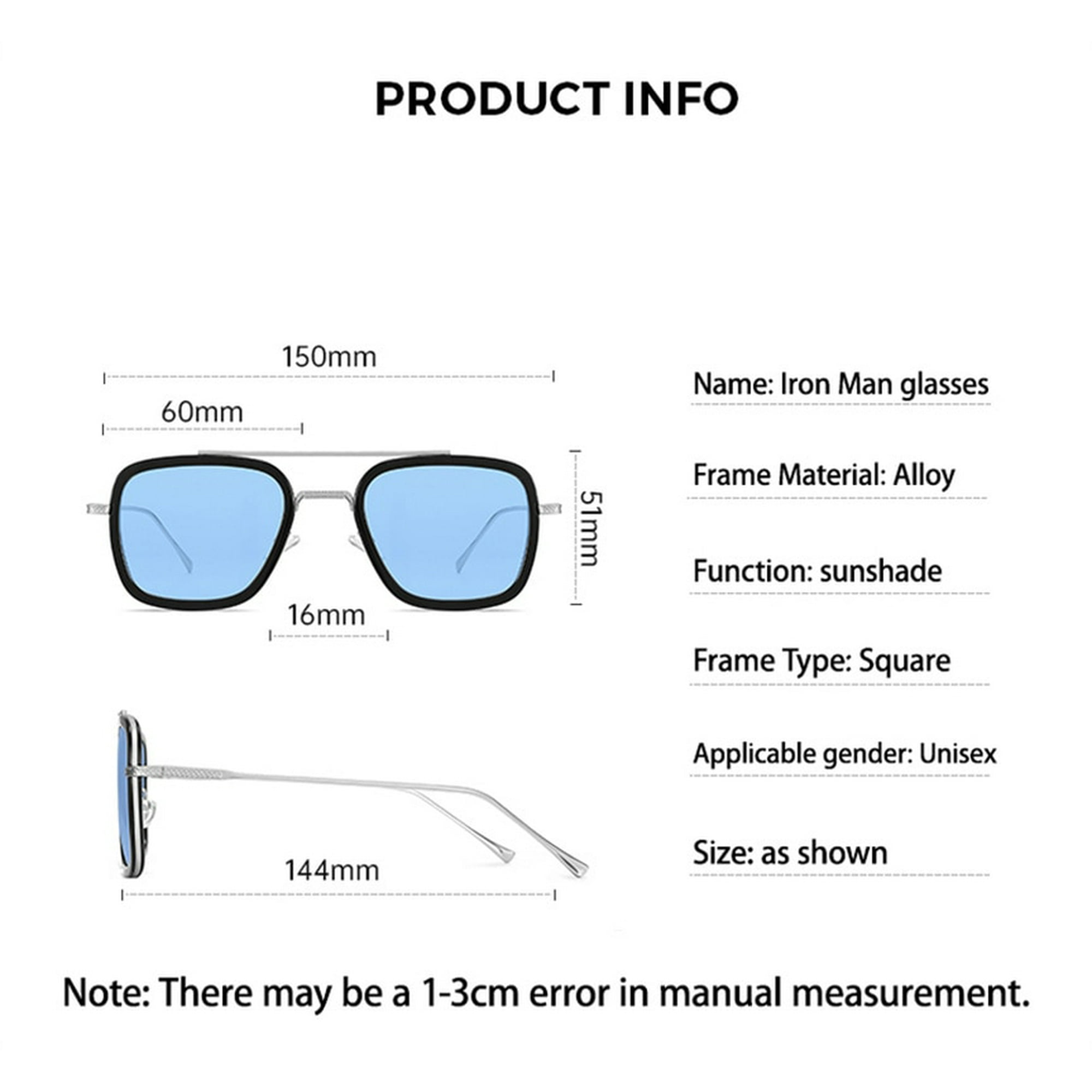 EDITH Iron Man Tony Austere Cosplay Lunettes Spiderman Loin de la Maison Peter Parker Lunettes Unisexe Lunettes de Soleil Steampunk