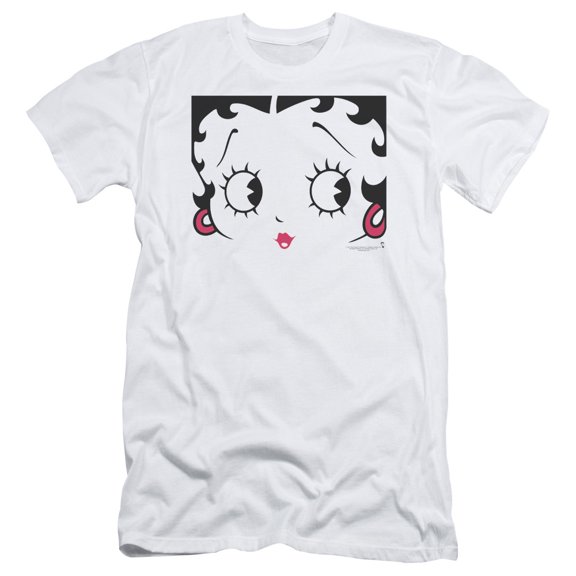 Betty Boop Close Up S/S Adult 30/1 T-Shirt White