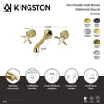 thumbnail image 4 of Kingston Brass KS7126NX Hamilton Double-Handle 3-Hole Wall Mount Bathroom Faucet in Polished Nickel, 4 of 5