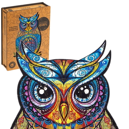 UNIDRAGON Charming Owl Wooden Jigsaw Puzzle M 186 Pieces price history on PriceWatchPro