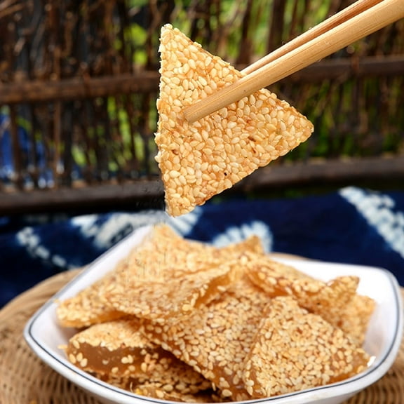 桂泓源手工桂花牛皮糖 White Sesame Candy Snack Handmade Osmanthus Nougat 300g…