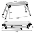 thumbnail image 2 of Costway HD EN131 Aluminum Platform Drywall Step Up Folding Work Bench Stool Ladder, 2 of 10