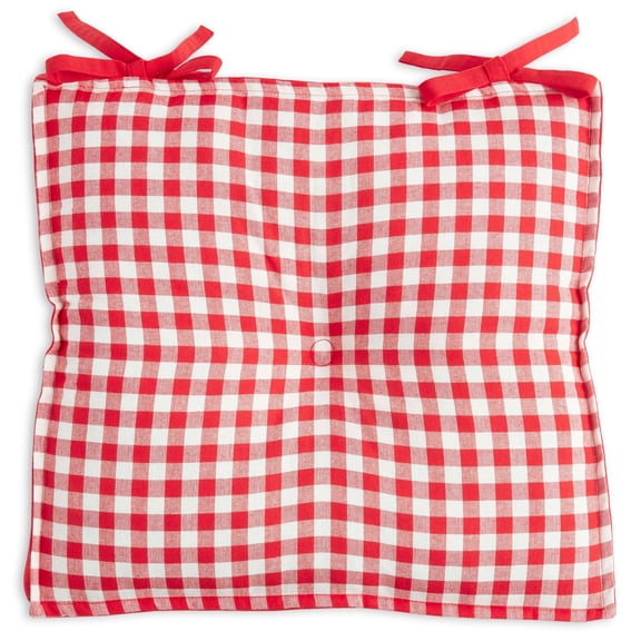 The Pioneer Woman Gingham Chair Cushion, Multicolor, 17"W x 18"L