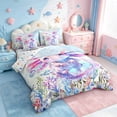 thumbnail image 3 of Manfei Cute Axolotl Salamander Twin Bedding Sets 7-Piece,Ocean Sea Aninal Bedding Comforter Set,Watercolor Sealife Coral Sheet Sets For Girl Teens,Luxury Bedroom Decor,Reversible, 3 of 9
