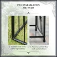 thumbnail image 6 of Outsunny 86" Garden Arbor Arch Gate with Trellis Sides for Climbing Plants, Wedding, Grape Vines with Locking Doors & Planter Baskets, Black, 6 of 9