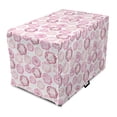 thumbnail image 1 of Floral Dog Crate Cover, Top View Illustration of Romantic Blooming Roses Composition, Easy to Use Pet Kennel Cover Small Dogs Puppies Kittens, 7 Sizes, Pink Mauve Taupe, by Ambesonne, 1 of 6