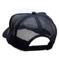 thumbnail image 3 of Howling Wolf Embroidered Two Tone Polyester 5 Panel Foam Front Mesh Back Cap - Navy White OSFM, 3 of 5