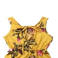 thumbnail image 4 of Baby Girl V Neck Floral Ruffled Romper One-Pieces Sleeveless Jumpsuit Outfits, 4 of 6