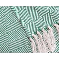 thumbnail image 3 of Heavenera 13X70 inch Cotton Woven Table Runner with Handmade Fringe Boho Country Diamond Farmhouse Style Runner for Dining Table Living Room Coffee Table Bed Storage Organizers (13"X70", Green), 3 of 8