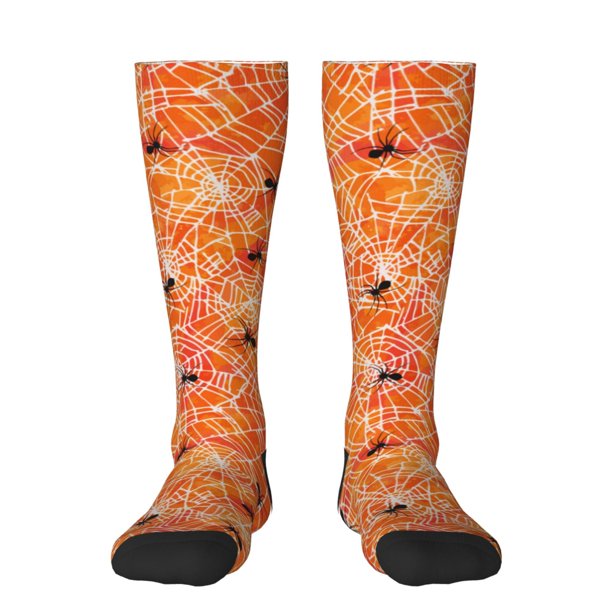 Fotbe Spider Calcetas Divertidas Estampadas para Hombre y Mujer, Calcetas de Algodón hasta la Rodilla para Caminar, Correr, Enfermería y Embarazo