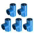 thumbnail image 1 of Uxcell 5Pcs 1.2" Tee 3 Vías Conectores de Accesorios de Tubo, Accesorios de Esquina de Grado de Construcción de Muebles para Estructura de Soporte de Estante de Jardín Conexión de Carpa, Azul, 1 of 6