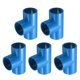 thumbnail image 1 of Uxcell 5Pcs 1.2" Tee 3 Vías Conectores de Accesorios de Tubo, Accesorios de Esquina de Grado de Construcción de Muebles para Estructura de Soporte de Estante de Jardín Conexión de Carpa, Azul, 1 of 6