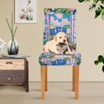 thumbnail image 4 of Yayeee 4 Pack Dining Chair Covers Stretch Parson Chairs Slipcovers Seat Protector, Floral Window, 4 of 6