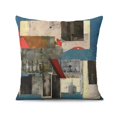 thumbnail image 2 of Modern Home Art Decor - Set of 2, Brown Blue Abstract Oil Painting Pillowcases, 18x18 Inches, Decorative Throw Pillow Covers for Bedroom, Living Room, Couch Sofa, 2 of 7